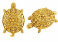Gold-Plated Filigree Turtle Figurine